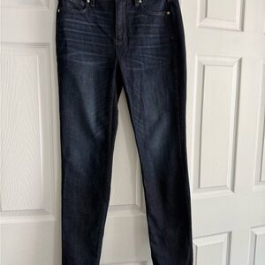 White House Black Market Dark Blue High-Rise Slim Jeans